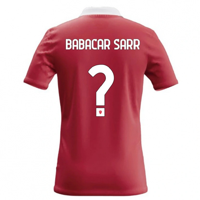 Danxen Donna Maglia Pietro Babacar Sarr #0 Rosso Bianco Kit Gara Home 2026/27 Maglietta