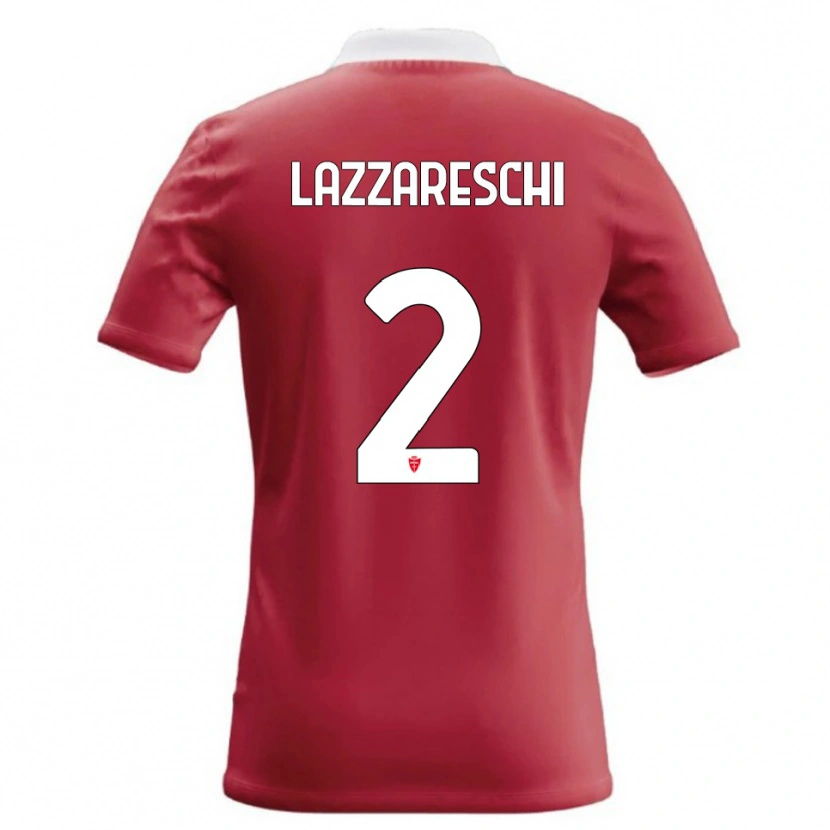 Danxen Donna Maglia Andrea Lazzareschi #2 Rosso Bianco Kit Gara Home 2026/27 Maglietta
