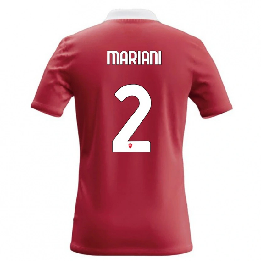 Danxen Donna Maglia Christian Mariani #2 Rosso Bianco Kit Gara Home 2026/27 Maglietta