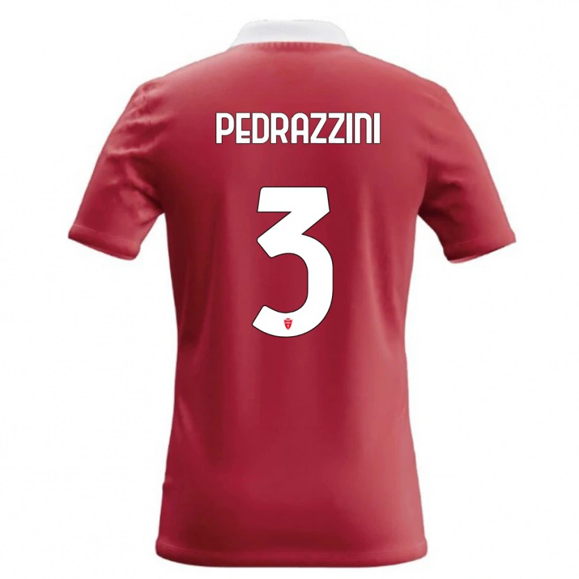 Danxen Donna Maglia Carlo Pedrazzini #3 Rosso Bianco Kit Gara Home 2026/27 Maglietta