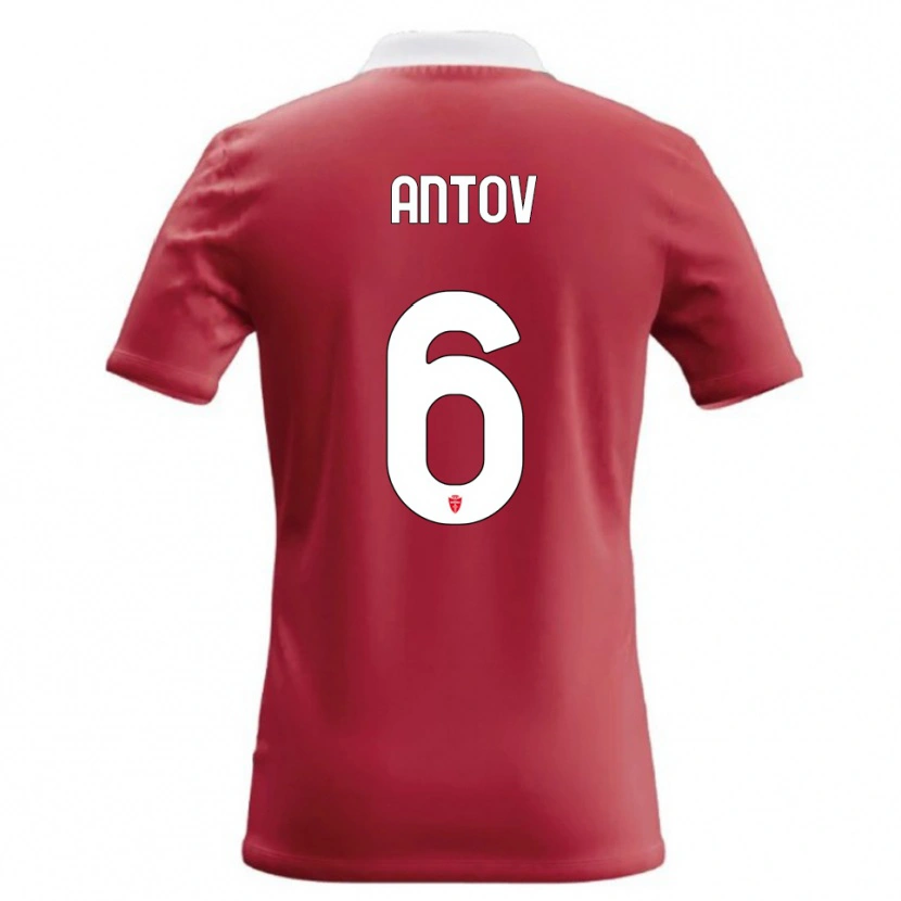 Danxen Donna Maglia Valentin Antov #6 Rosso Bianco Kit Gara Home 2026/27 Maglietta