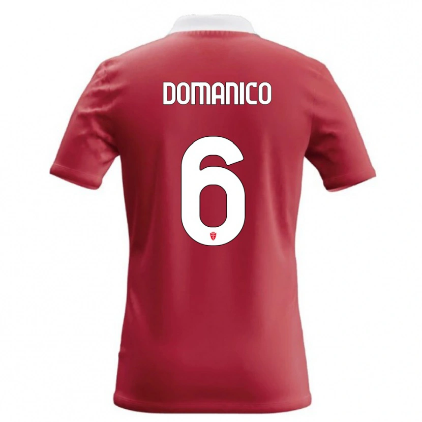 Danxen Donna Maglia Saverio Domanico #6 Rosso Bianco Kit Gara Home 2026/27 Maglietta