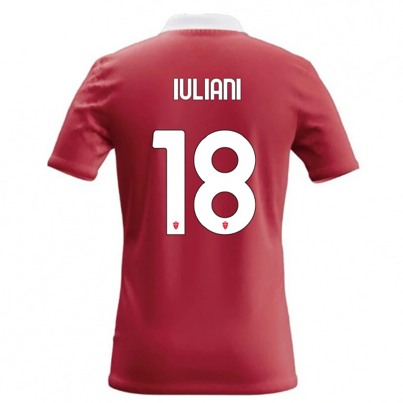 Danxen Donna Maglia Giacomo Iuliani #18 Rosso Bianco Kit Gara Home 2026/27 Maglietta