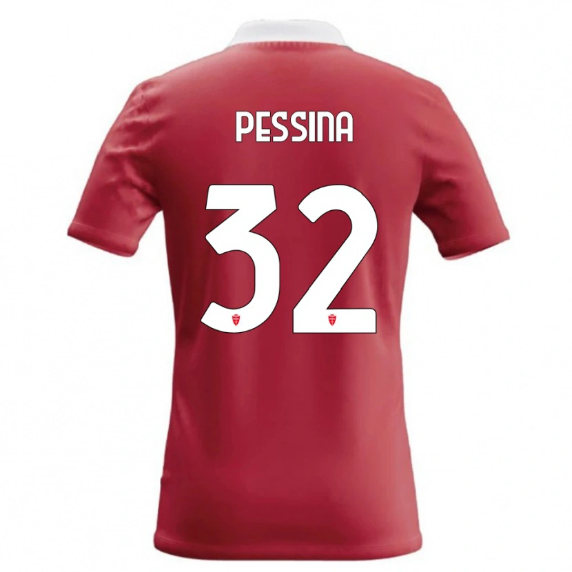 Danxen Donna Maglia Matteo Pessina #32 Rosso Bianco Kit Gara Home 2026/27 Maglietta