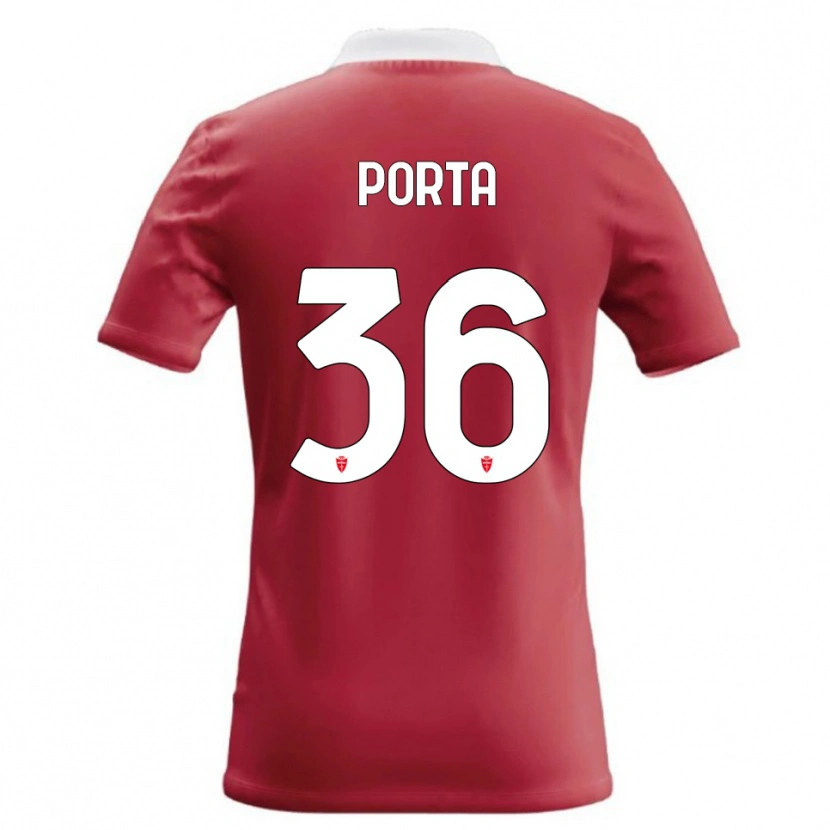 Danxen Donna Maglia Matteo Porta #36 Rosso Bianco Kit Gara Home 2026/27 Maglietta