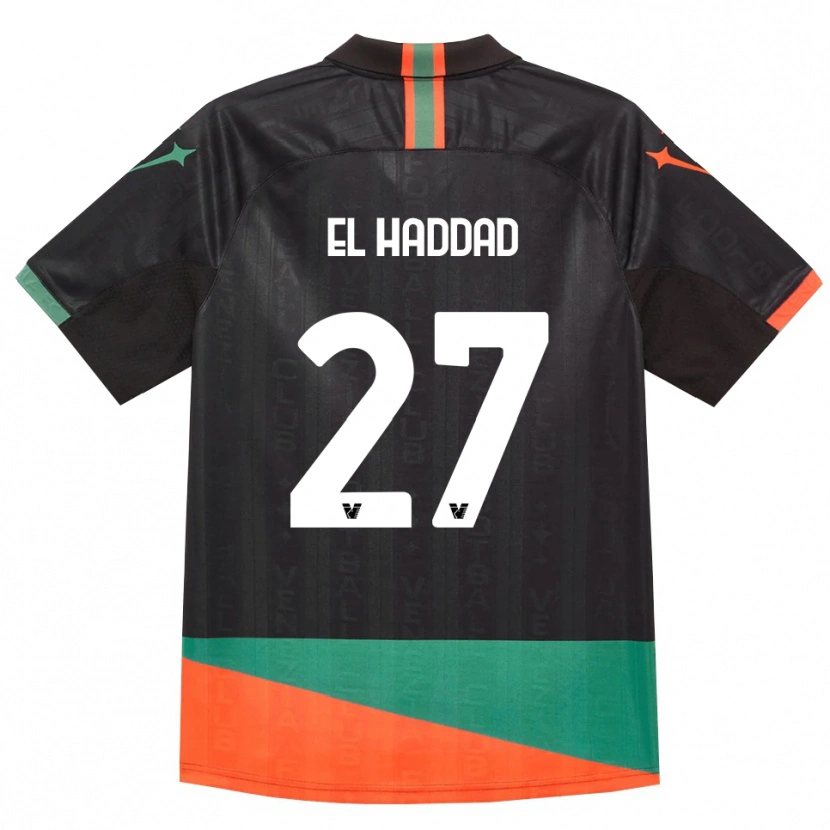 Danxen Donna Maglia Saad El Haddad #27 Nero Arancio Verde Kit Gara Home 2026/27 Maglietta