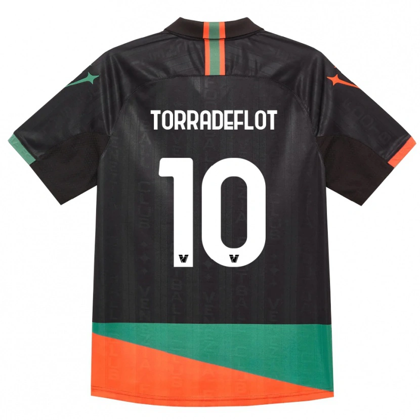 Danxen Donna Maglia Queral Torradeflot #10 Nero Arancio Verde Kit Gara Home 2026/27 Maglietta