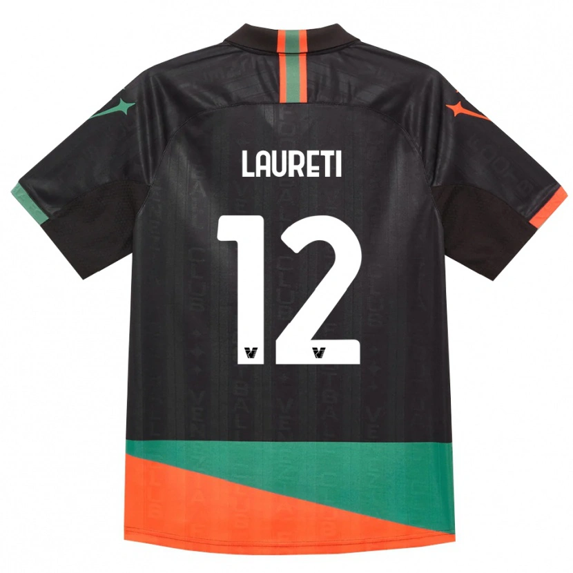 Danxen Donna Maglia Tommaso Laureti #12 Nero Arancio Verde Kit Gara Home 2026/27 Maglietta
