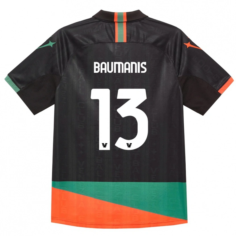 Danxen Donna Maglia Kristofers Baumanis #13 Nero Arancio Verde Kit Gara Home 2026/27 Maglietta