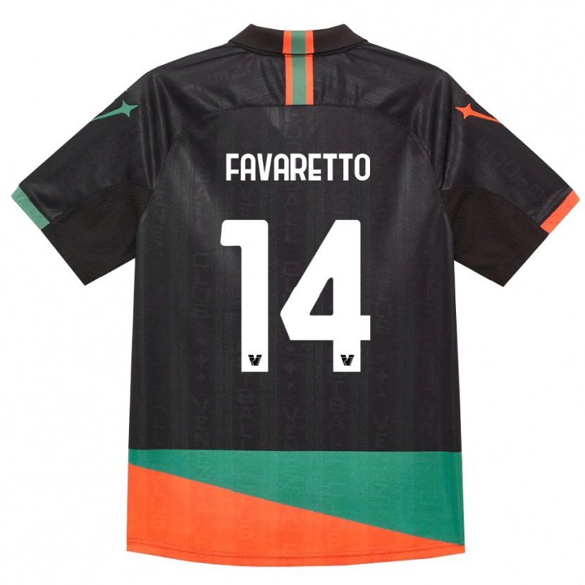 Danxen Donna Maglia Alessio Favaretto #14 Nero Arancio Verde Kit Gara Home 2026/27 Maglietta