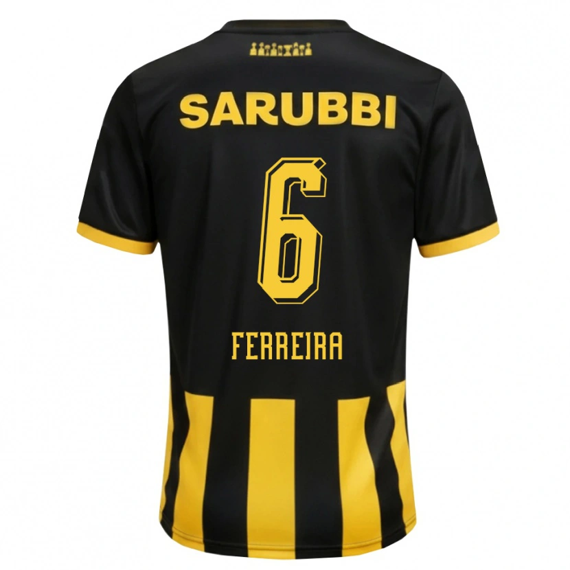 Danxen Donna Maglia Lucas Ferreira #6 Nero Giallo Kit Gara Home 2026/27 Maglietta
