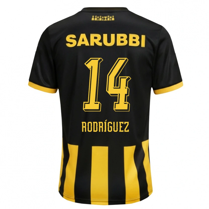 Danxen Donna Maglia Kevin Rodríguez #14 Nero Giallo Kit Gara Home 2026/27 Maglietta