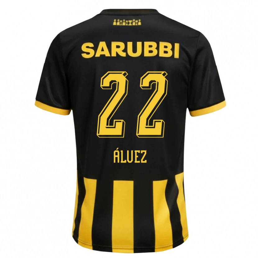 Danxen Donna Maglia Facundo Álvez #22 Nero Giallo Kit Gara Home 2026/27 Maglietta