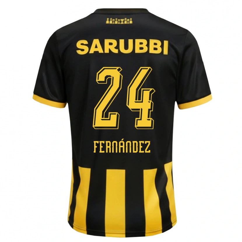 Danxen Donna Maglia Faustino Fernández #24 Nero Giallo Kit Gara Home 2026/27 Maglietta
