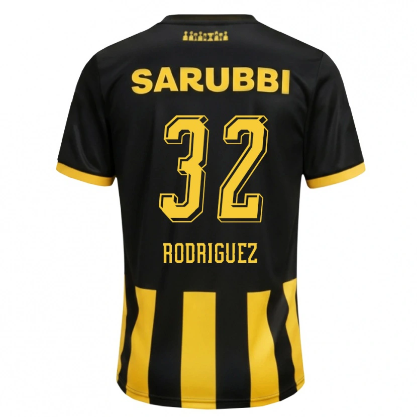 Danxen Donna Maglia Randall Rodríguez #32 Nero Giallo Kit Gara Home 2026/27 Maglietta