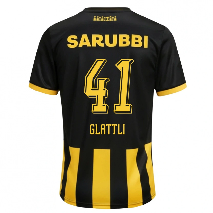 Danxen Donna Maglia Tiago Glattli #41 Nero Giallo Kit Gara Home 2026/27 Maglietta