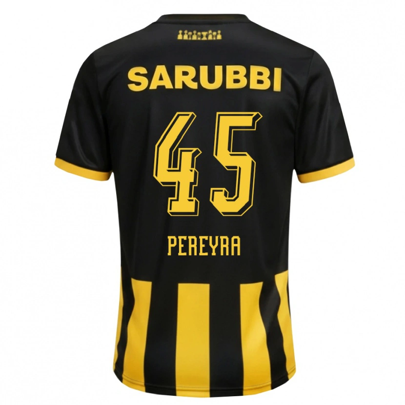 Danxen Donna Maglia Estevan Pereyra #45 Nero Giallo Kit Gara Home 2026/27 Maglietta