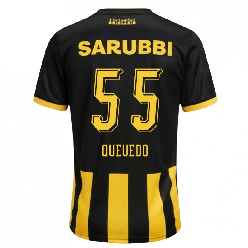 Danxen Donna Maglia Juan Quevedo #55 Nero Giallo Kit Gara Home 2026/27 Maglietta