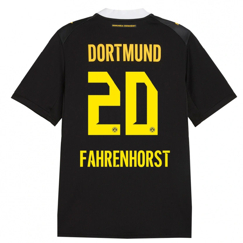 Danxen Donna Maglia Luke Fahrenhorst #20 Rosso Giallo Nero Kit Gara Away 2026/27 Maglietta