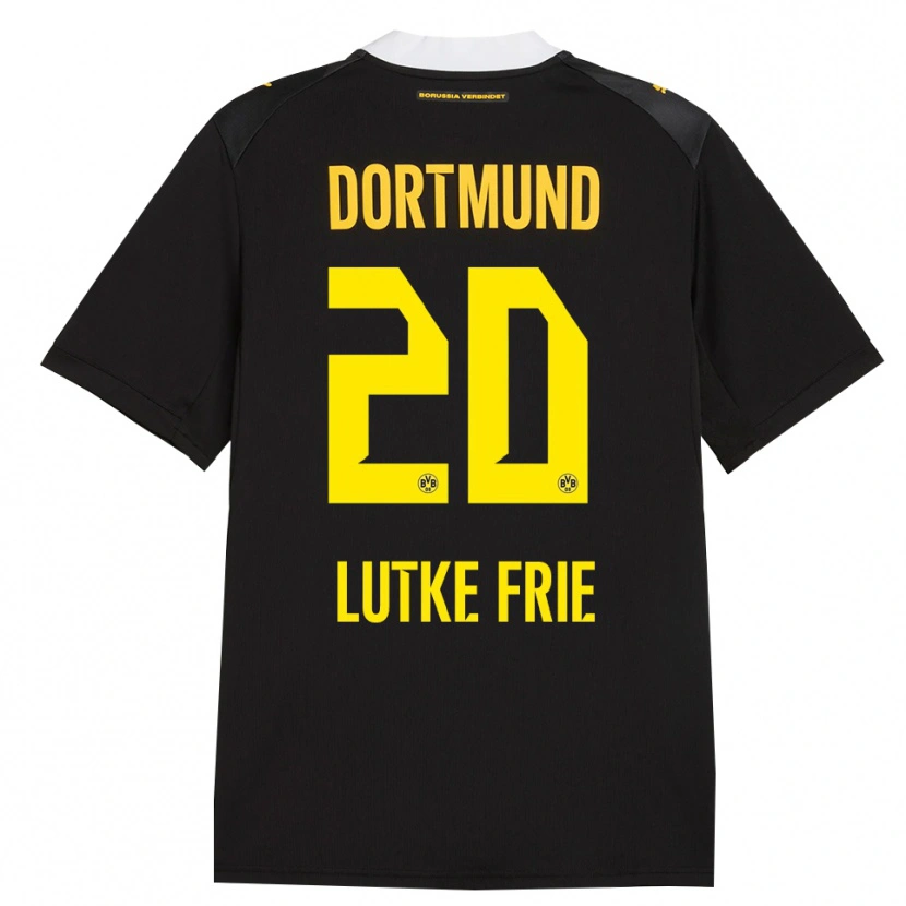 Danxen Donna Maglia Dennis Lutke-Frie #20 Rosso Giallo Nero Kit Gara Away 2026/27 Maglietta