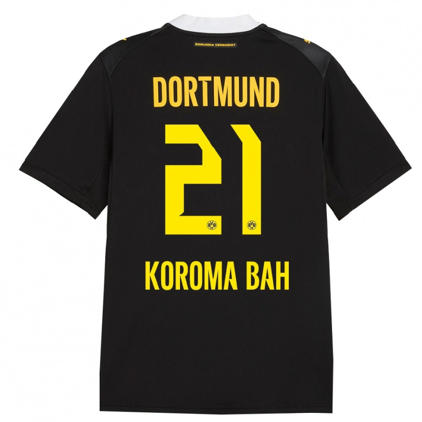Danxen Donna Maglia Septimus Koroma Bah #21 Rosso Giallo Nero Kit Gara Away 2026/27 Maglietta