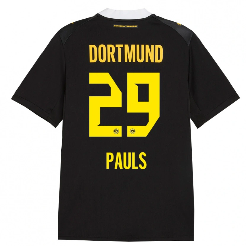 Danxen Donna Maglia Emilia Pauls #29 Rosso Giallo Nero Kit Gara Away 2026/27 Maglietta
