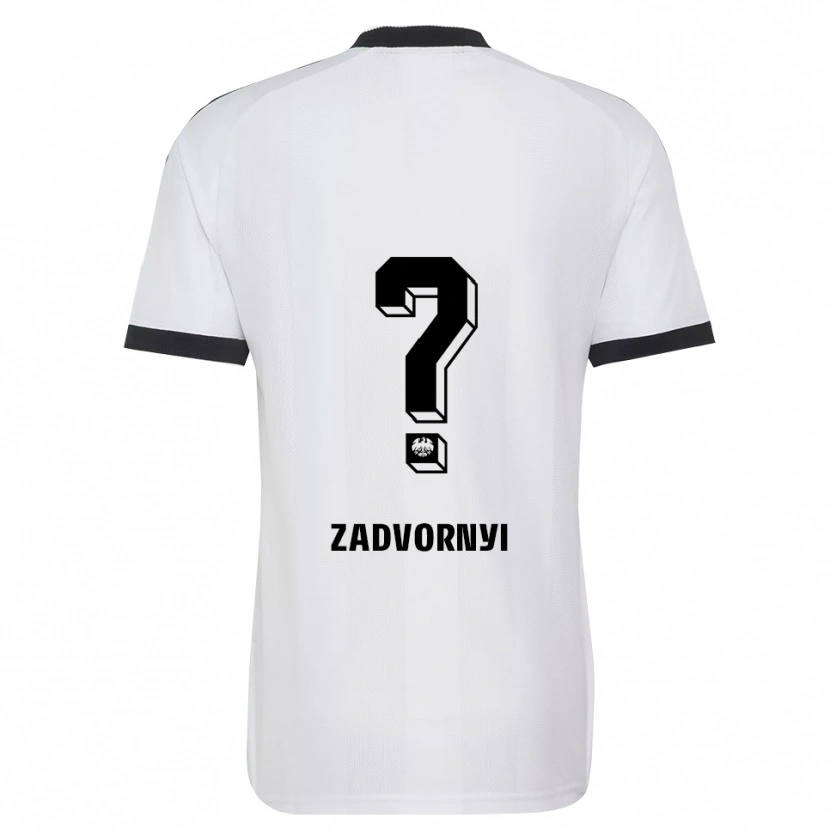 Danxen Donna Maglia Igor Zadvornyi #0 Bianco Nero Kit Gara Away 2026/27 Maglietta