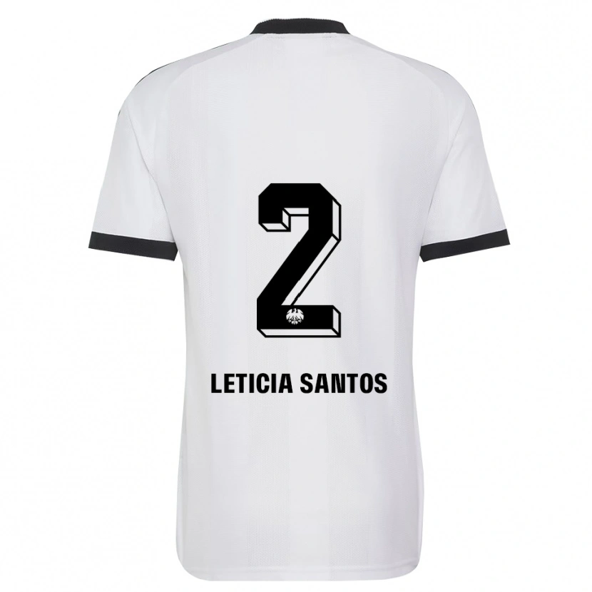 Danxen Donna Maglia Letícia Santos De Oliveira #2 Bianco Nero Kit Gara Away 2026/27 Maglietta