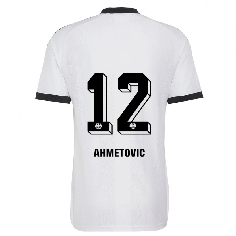 Danxen Donna Maglia Marko Ahmetovic #12 Bianco Nero Kit Gara Away 2026/27 Maglietta