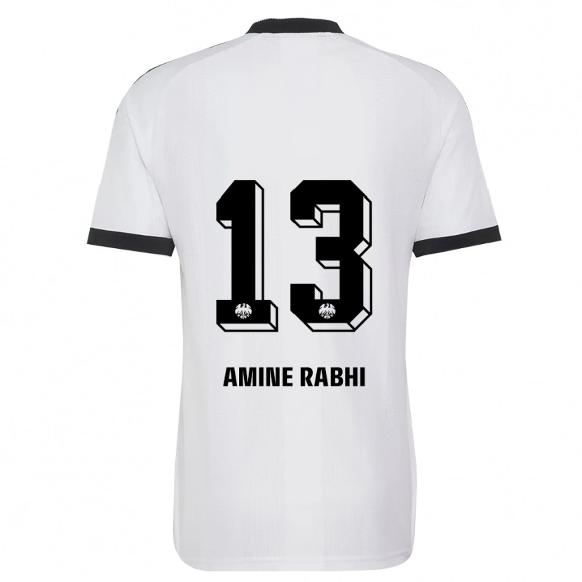 Danxen Donna Maglia Mohamed Amine Rabhi #13 Bianco Nero Kit Gara Away 2026/27 Maglietta