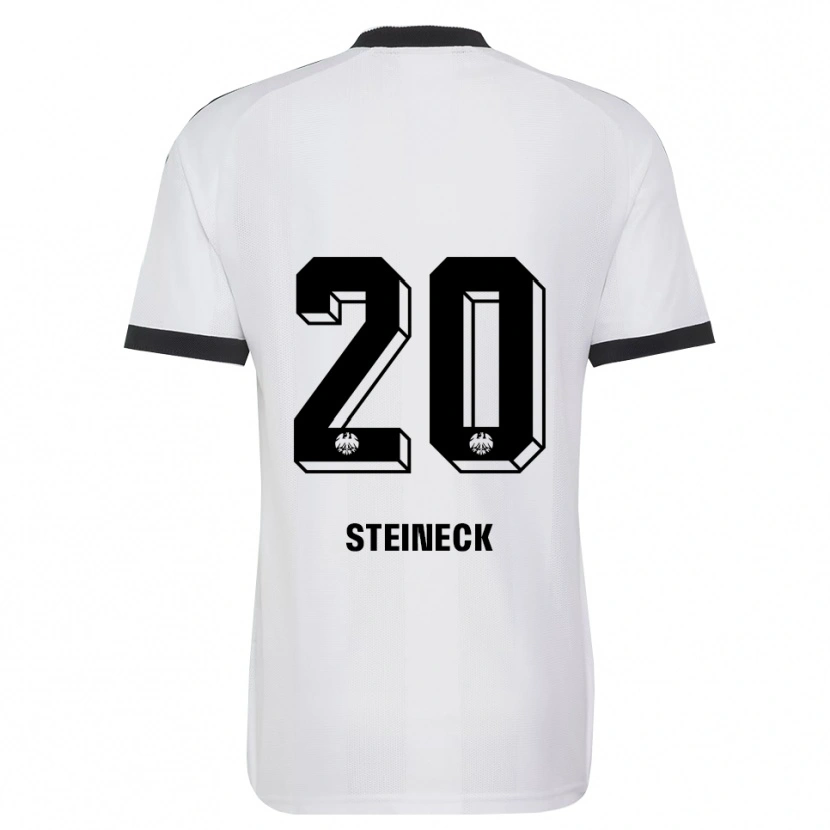 Danxen Donna Maglia David Steineck #20 Bianco Nero Kit Gara Away 2026/27 Maglietta