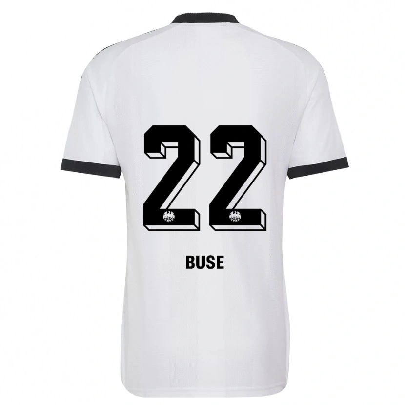 Danxen Donna Maglia Gabriel Buse #22 Bianco Nero Kit Gara Away 2026/27 Maglietta