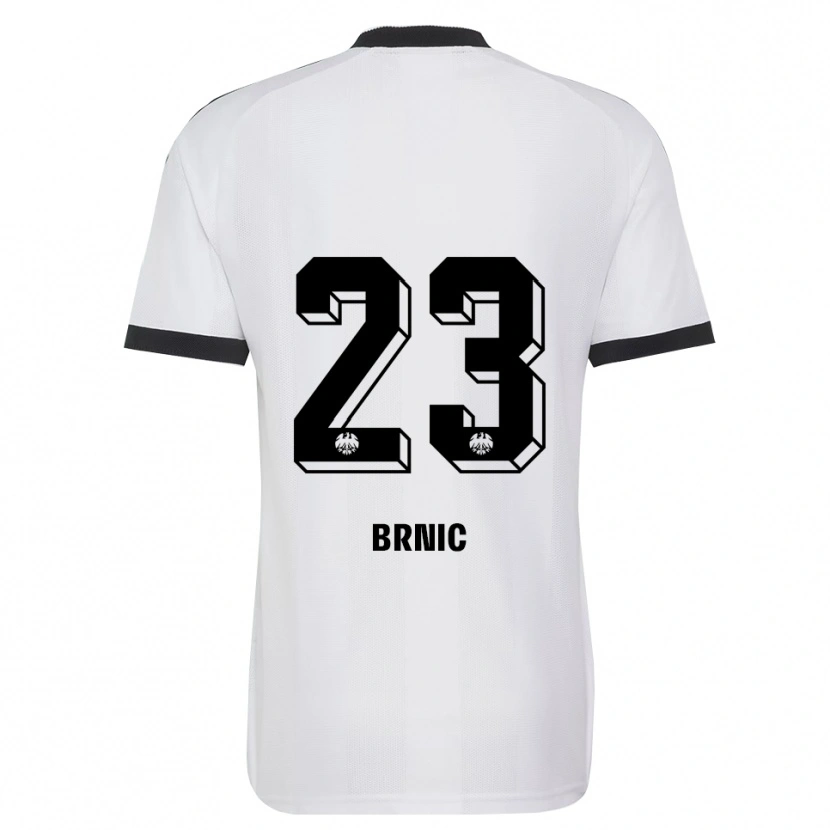 Danxen Donna Maglia Luka Brnic #23 Bianco Nero Kit Gara Away 2026/27 Maglietta