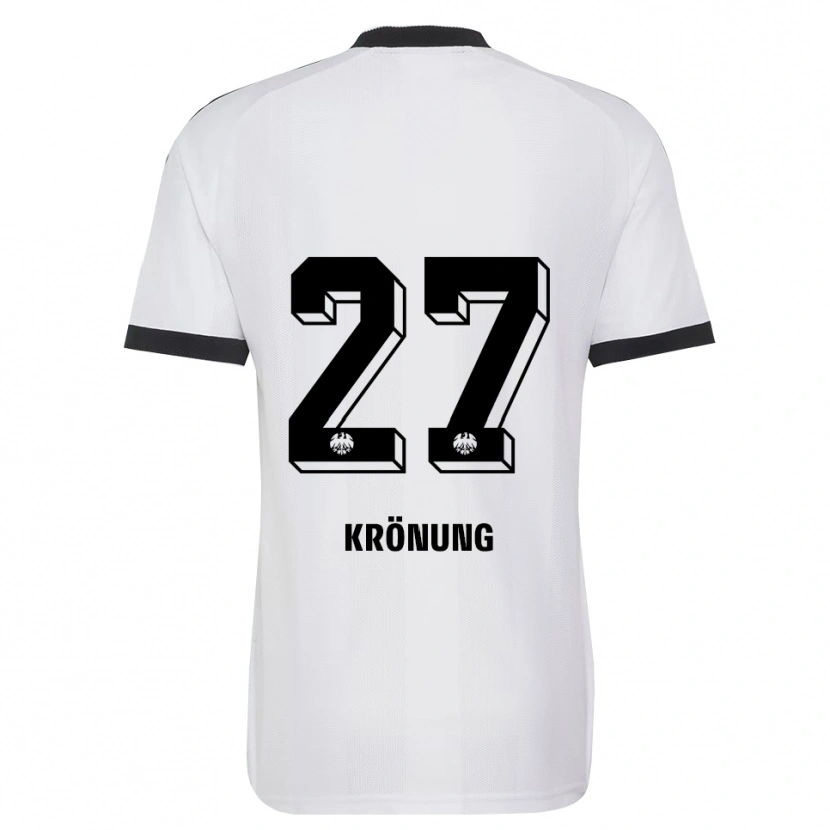Danxen Donna Maglia Marlon Krönung #27 Bianco Nero Kit Gara Away 2026/27 Maglietta