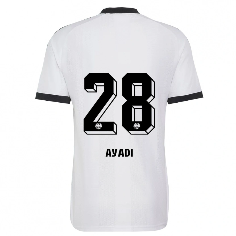 Danxen Donna Maglia Akram Ayadi #28 Bianco Nero Kit Gara Away 2026/27 Maglietta