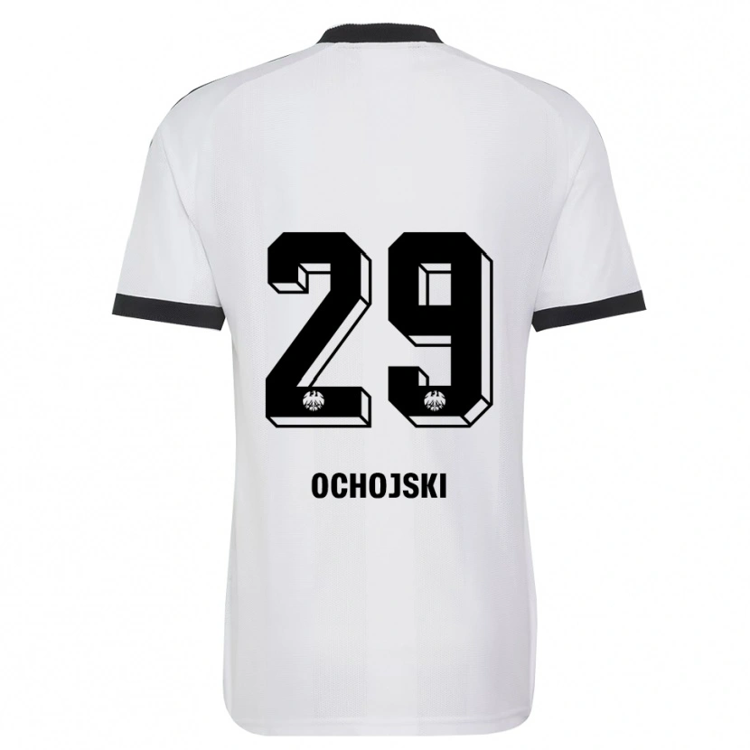 Danxen Donna Maglia Nico Ochojski #29 Bianco Nero Kit Gara Away 2026/27 Maglietta