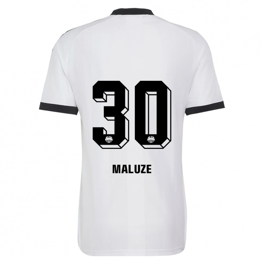 Danxen Donna Maglia Jeremiaha Maluze #30 Bianco Nero Kit Gara Away 2026/27 Maglietta