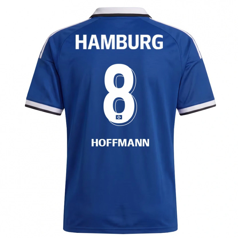 Danxen Donna Maglia Nick Hoffmann #8 Bianco Blu Kit Gara Away 2026/27 Maglietta