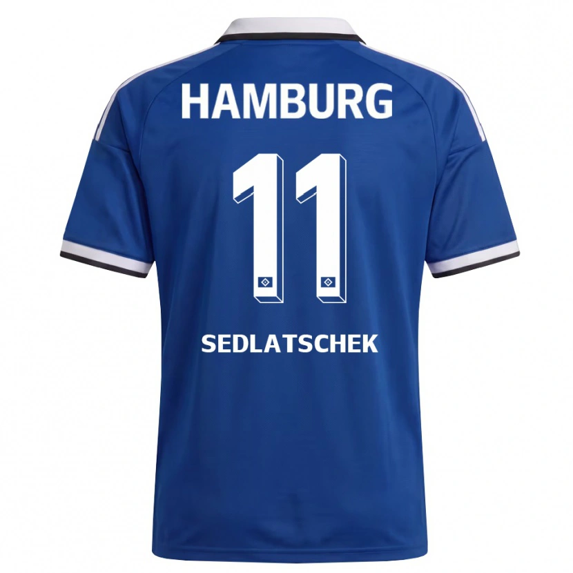 Danxen Donna Maglia Thierry Sedlatschek #11 Bianco Blu Kit Gara Away 2026/27 Maglietta