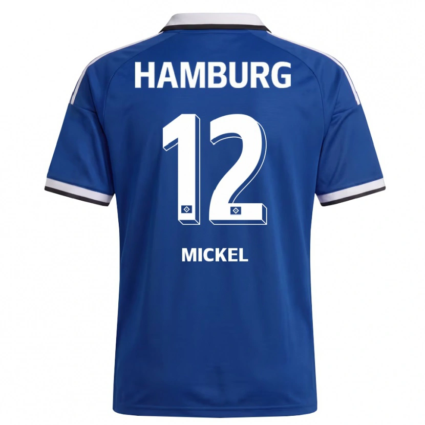 Danxen Donna Maglia Tom Mickel #12 Bianco Blu Kit Gara Away 2026/27 Maglietta
