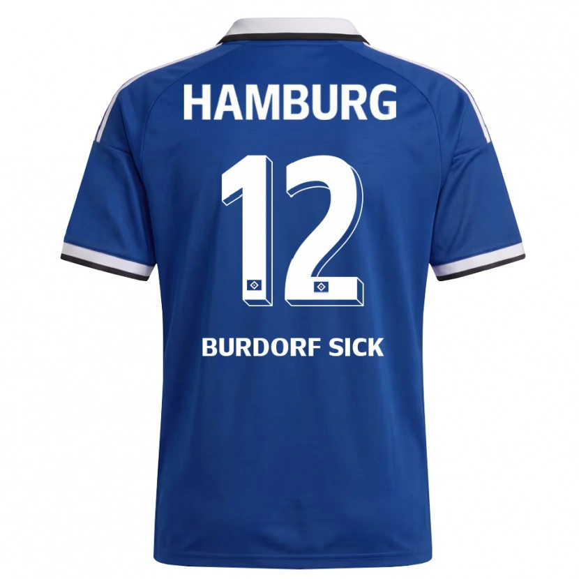 Danxen Donna Maglia Emma Burdorf-Sick #12 Bianco Blu Kit Gara Away 2026/27 Maglietta
