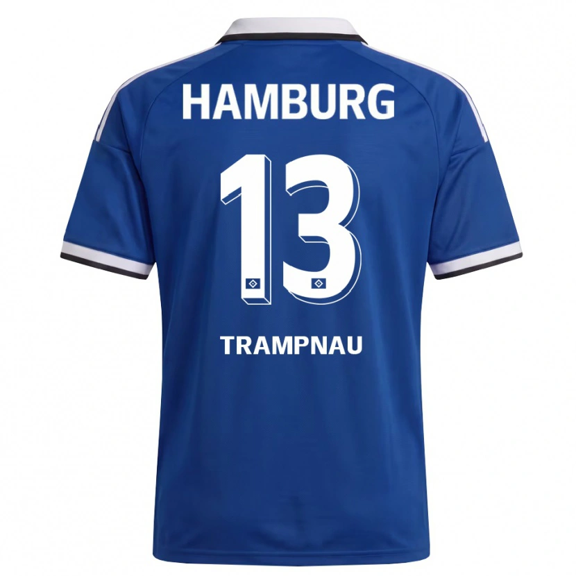 Danxen Donna Maglia Hannes Trampnau #13 Bianco Blu Kit Gara Away 2026/27 Maglietta