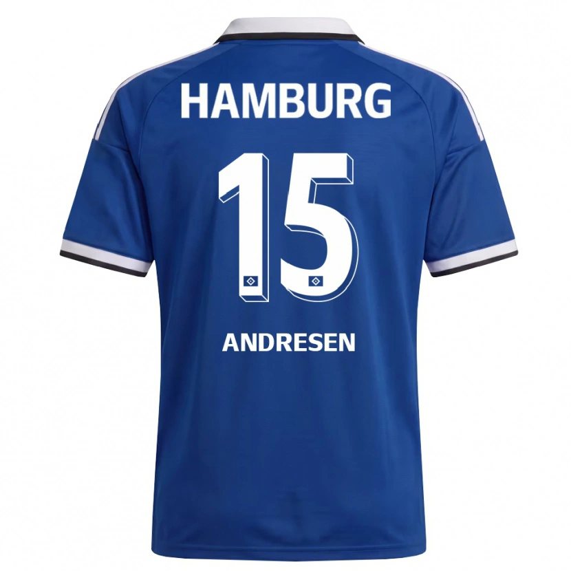 Danxen Donna Maglia Bent Andresen #15 Bianco Blu Kit Gara Away 2026/27 Maglietta