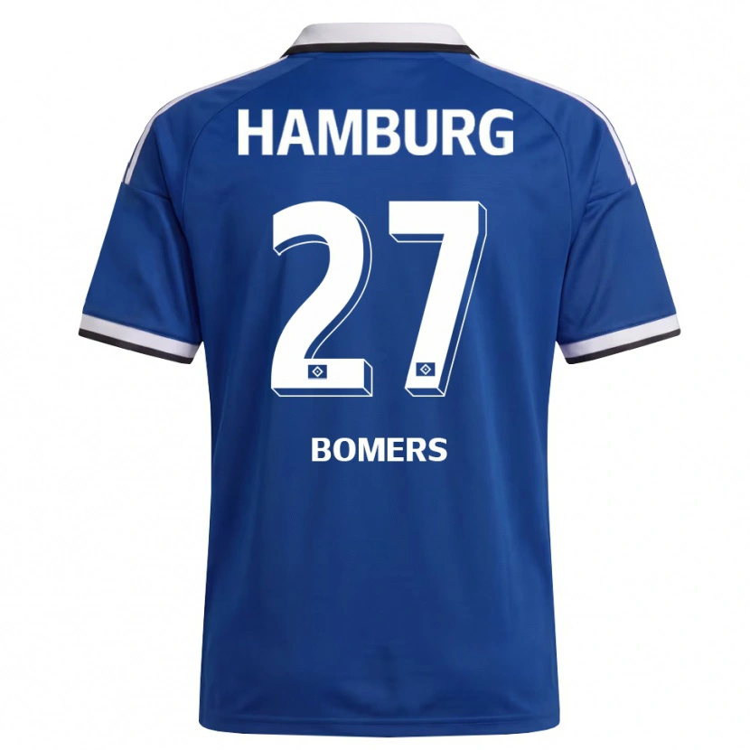 Danxen Donna Maglia Henrik Bomers #27 Bianco Blu Kit Gara Away 2026/27 Maglietta