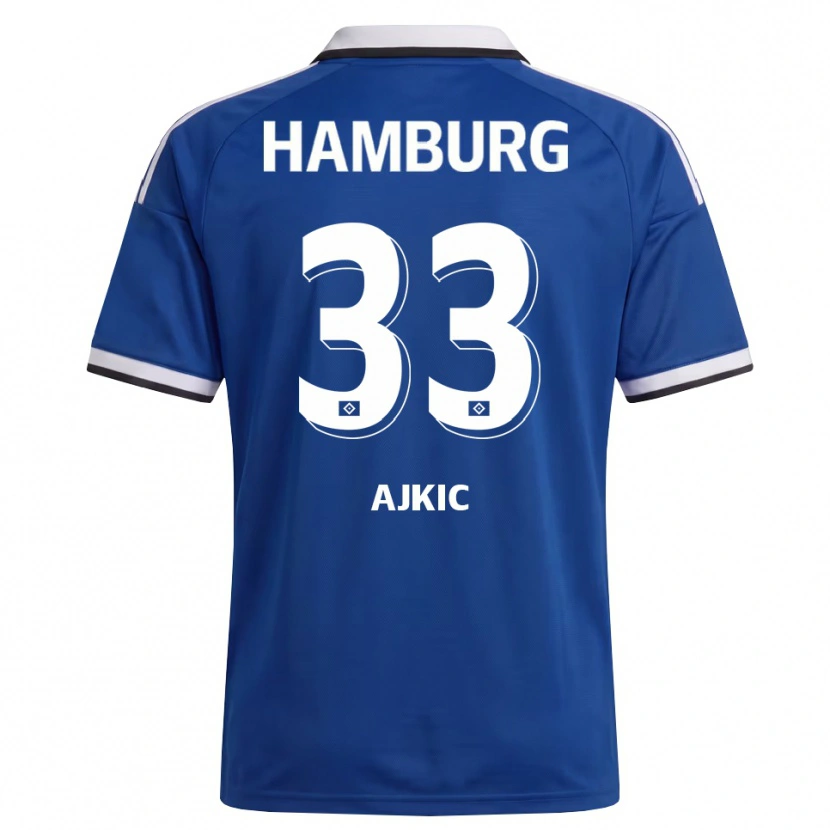Danxen Donna Maglia Selim Ajkic #33 Bianco Blu Kit Gara Away 2026/27 Maglietta