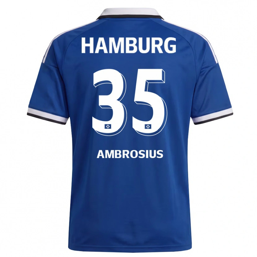 Danxen Donna Maglia Stephan Ambrosius #35 Bianco Blu Kit Gara Away 2026/27 Maglietta
