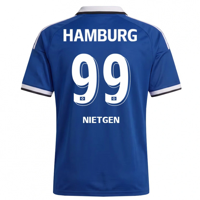 Danxen Donna Maglia Marvin Nietgen #99 Bianco Blu Kit Gara Away 2026/27 Maglietta