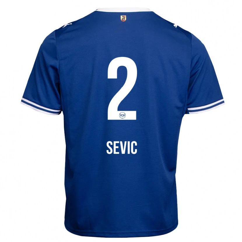 Danxen Donna Maglia Andrej Sevic #2 Blu Reale Bianco Kit Gara Away 2026/27 Maglietta