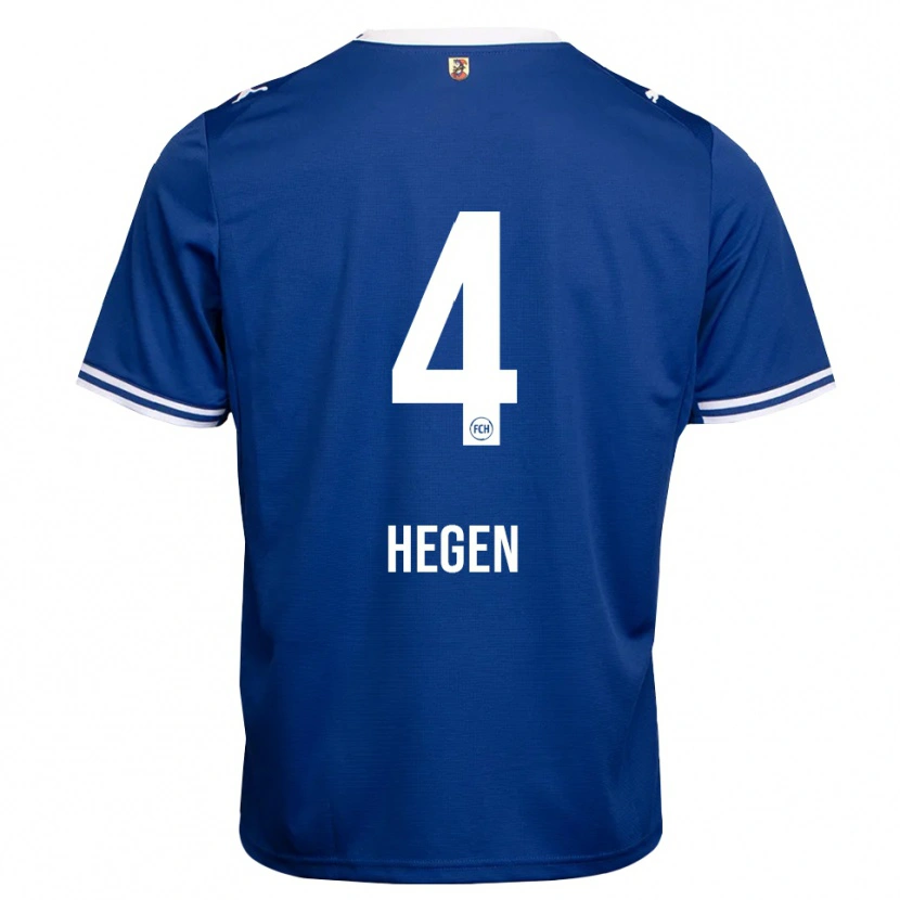 Danxen Donna Maglia Robin Hegen #4 Blu Reale Bianco Kit Gara Away 2026/27 Maglietta