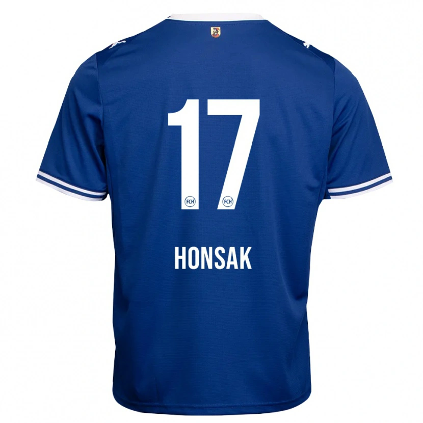 Danxen Donna Maglia Mathias Honsak #17 Blu Reale Bianco Kit Gara Away 2026/27 Maglietta